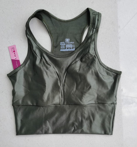 TOP CROP COLOMBIANO EFECTO CUERO MARCA BRANDFIT