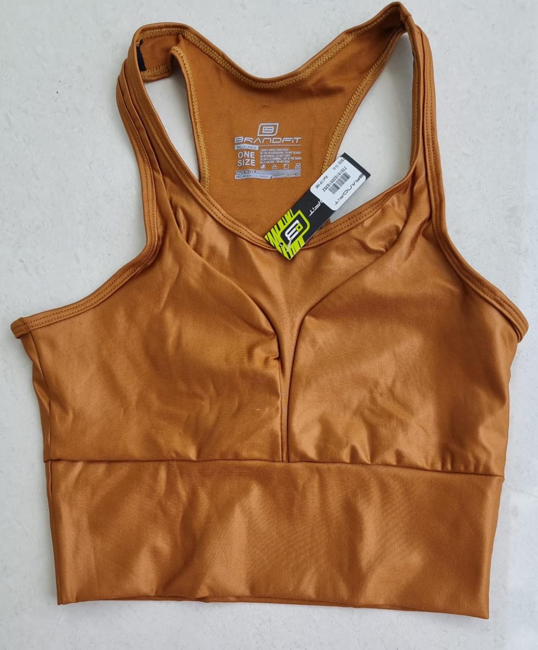 TOP CROP COLOMBIANO EFECTO CUERO MARCA BRANDFIT