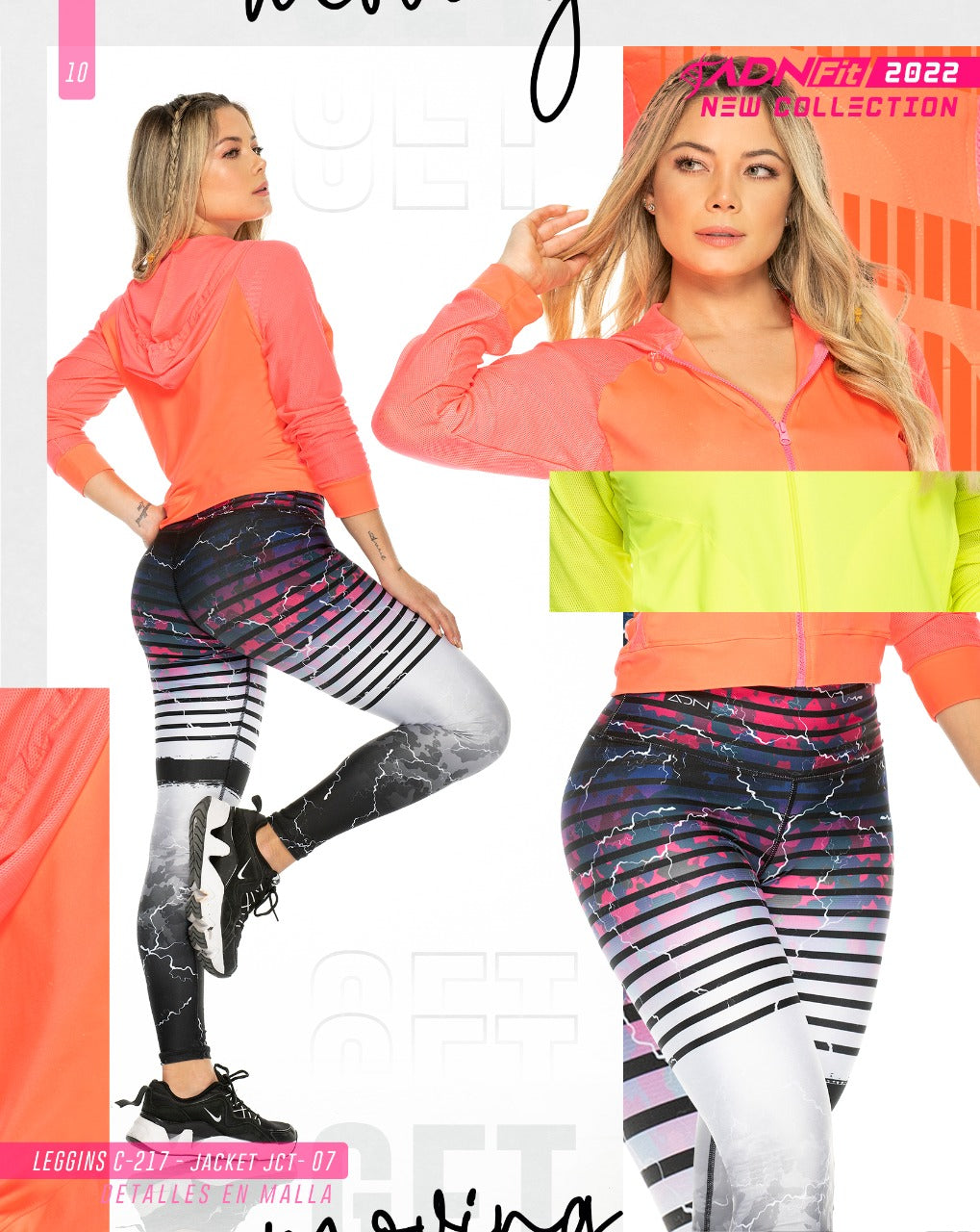 OUTFIT COLOMBIANO DEPORTIVO ADN - LEGGING Y CHAMARRA