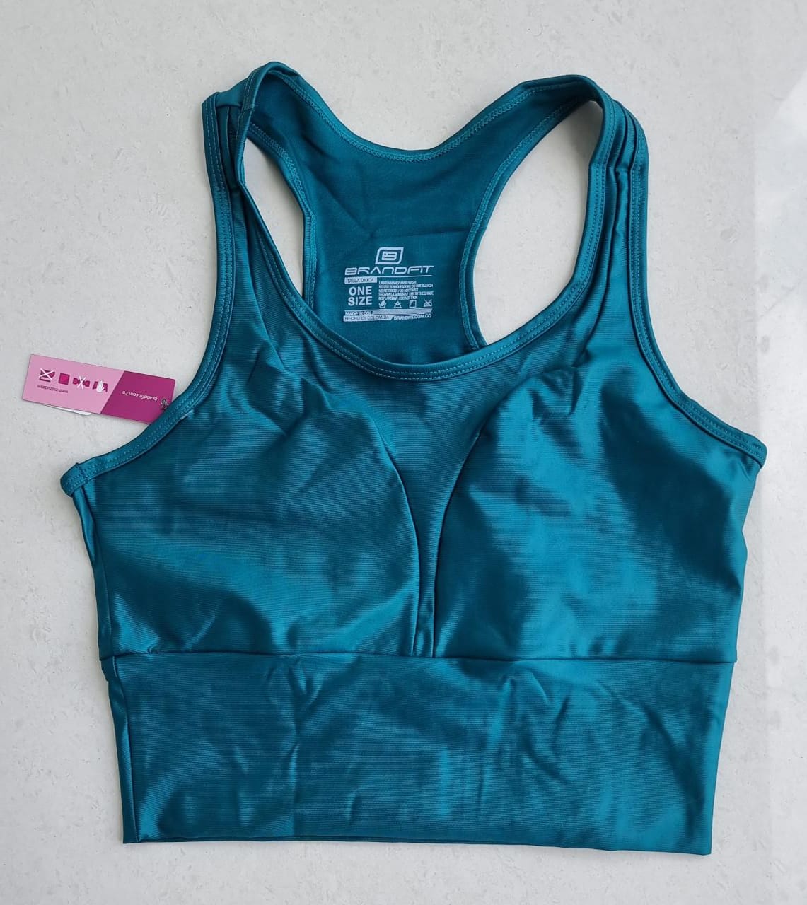 TOP CROP COLOMBIANO EFECTO CUERO MARCA BRANDFIT