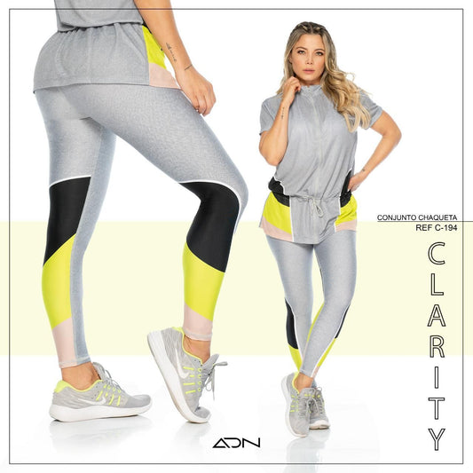 OUTFIT COLOMBIANO DEPORTIVO ADN - LEGGING Y CHAMARRA