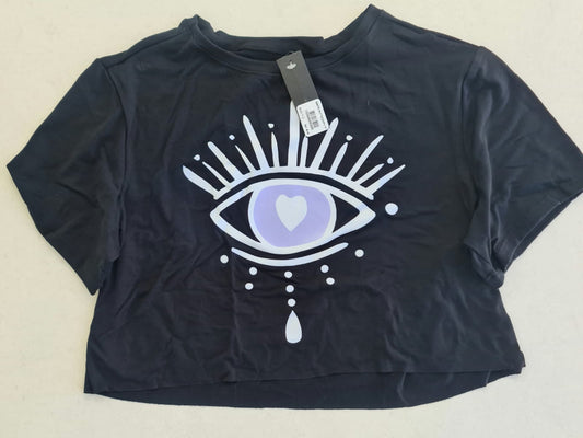 BLUSA / TOP CROP OJO TURCO NEGRO/ MORADO